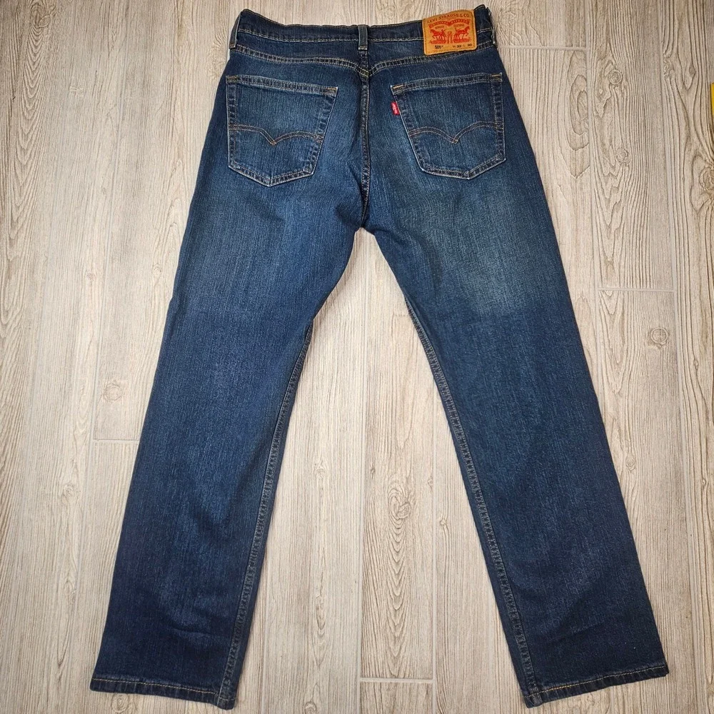 Levi's 505 Regular‎ Fit Jeans Mens W32 L30 Dark Wash Classic Denim Pants